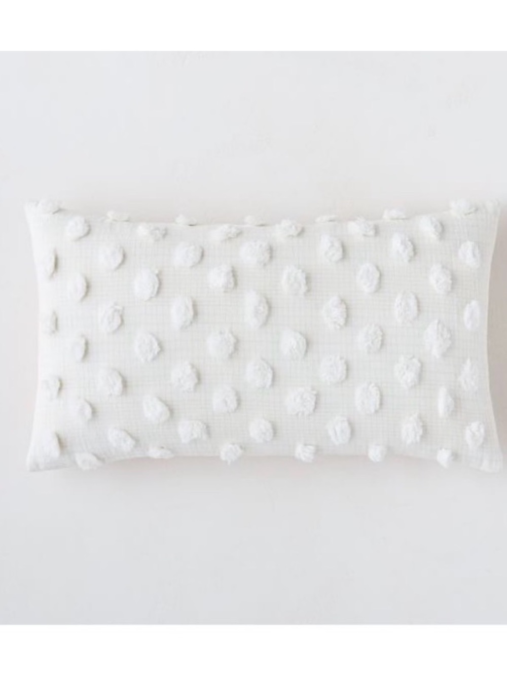 West Elm Candlewick Pillow Cover 12x21 White NWT Rare Textured Cotton